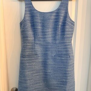 NWT! J. Crew Textured Blue Midi Dress